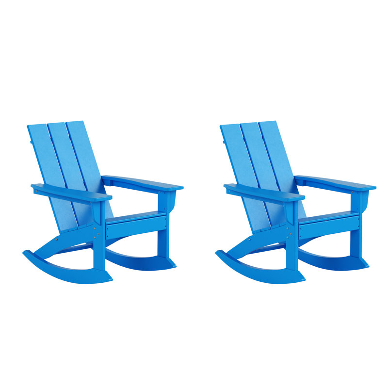 Joubert Outdoor Adirondack Set, Pacific Blue