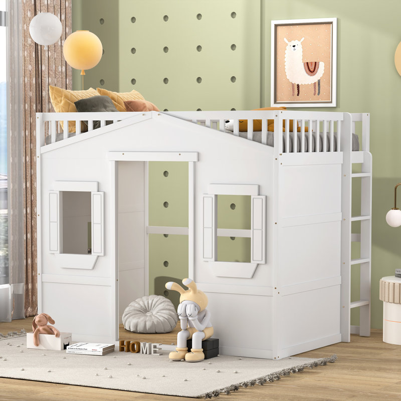 Lit mezzanine Abhir Kids, Blanc, Full
