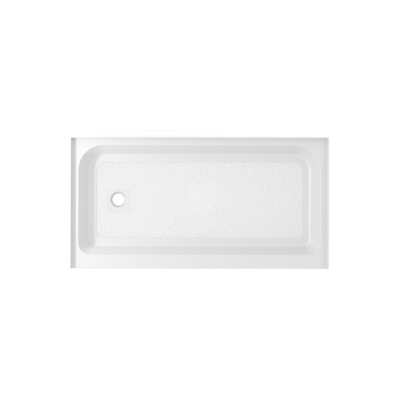 Laredo 60'' W 32'' D Rectangular Single Shower Base, Left