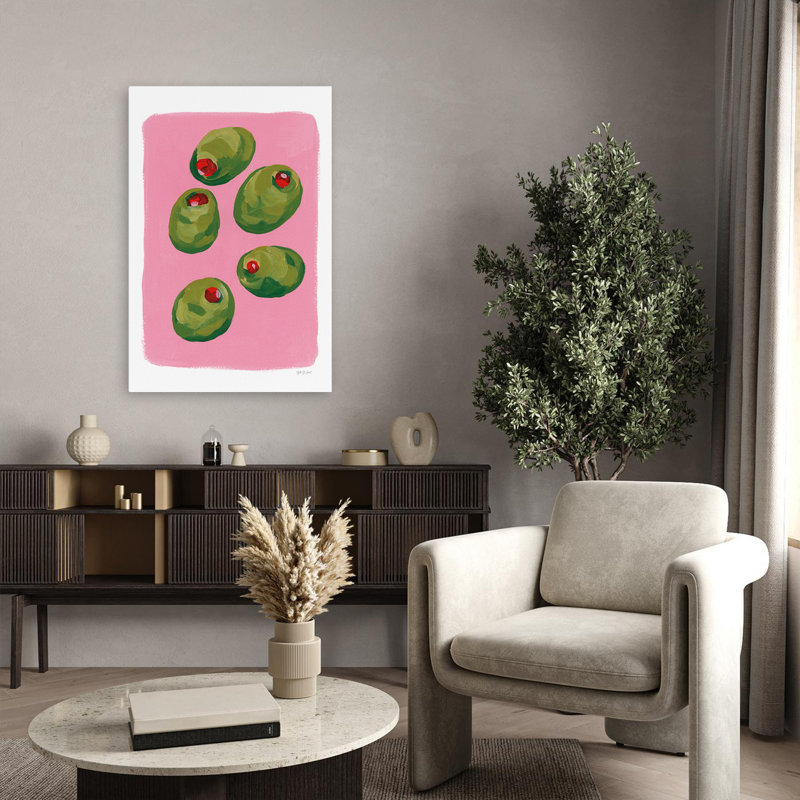 Elegant Olives Ii Art, art abstrait contemporain, H 36 po x l 24 po