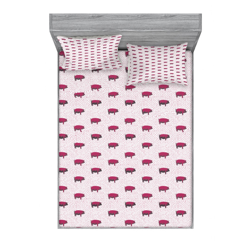 Microfiber Sheet Set, Queen Sheet Set with Fitted Sheet