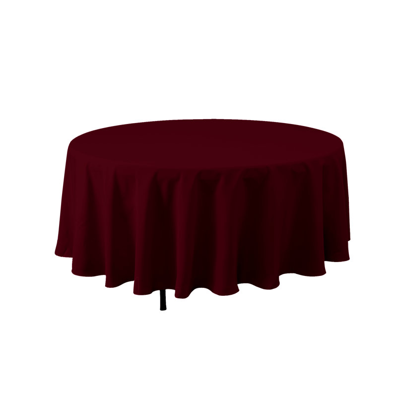 Kendleton Round Tablecloth, 108" x 108", Burgundy