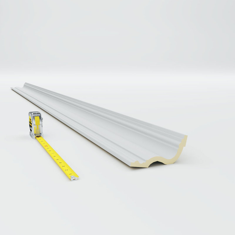 Niobe Traditional White Polyurethane Crown Moulding 94.5"