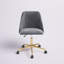 Chaise de bureau en velours Auman-729940733