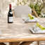Table de salle à manger d'extérieur 70,9 po avec plateau en pierre frittée, structure en aluminium antirouille