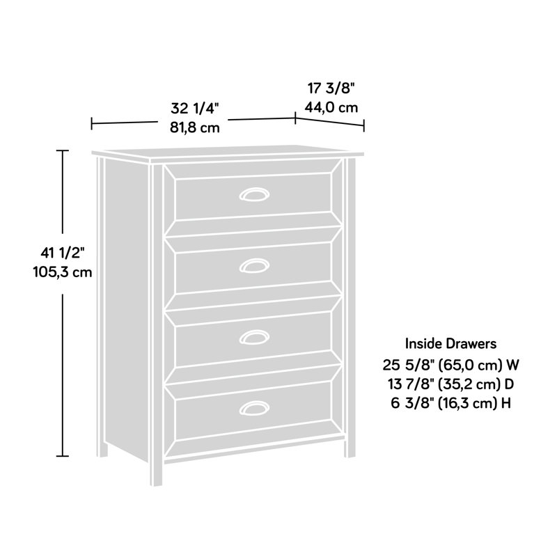 Willams 32.205'' W 4 - Drawer Dresser, Natural
