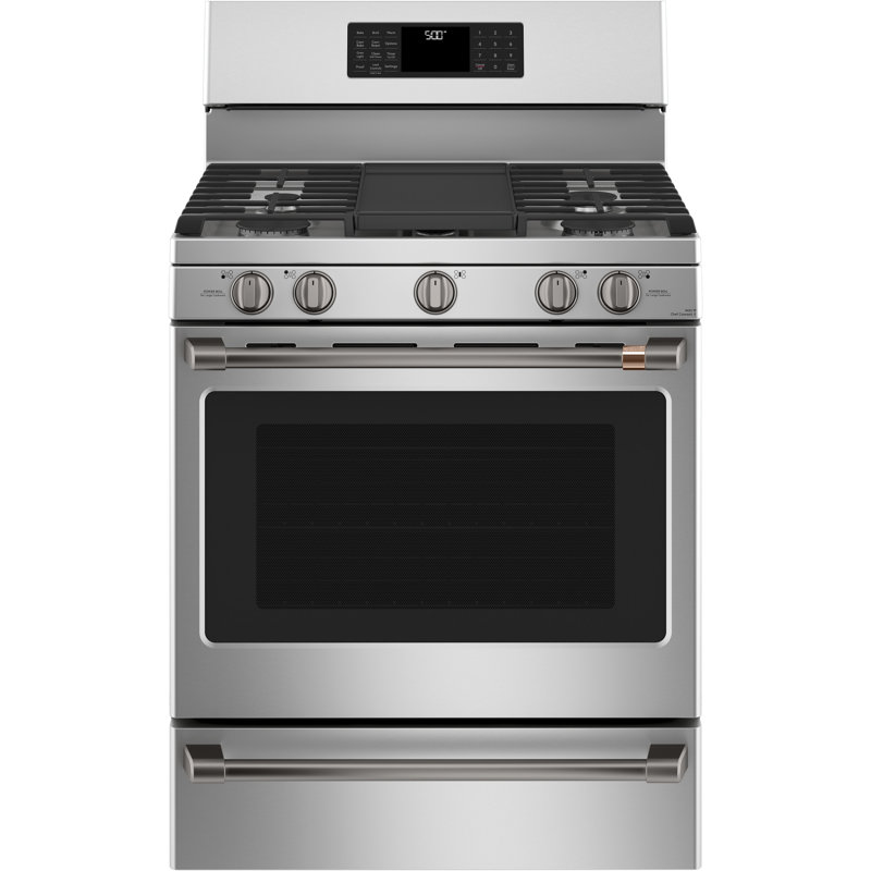 Freestanding Gas Range Handle Kit, Brushed Black