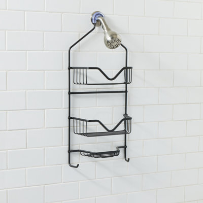 3 Tier Aluminum Shower Caddy in Black