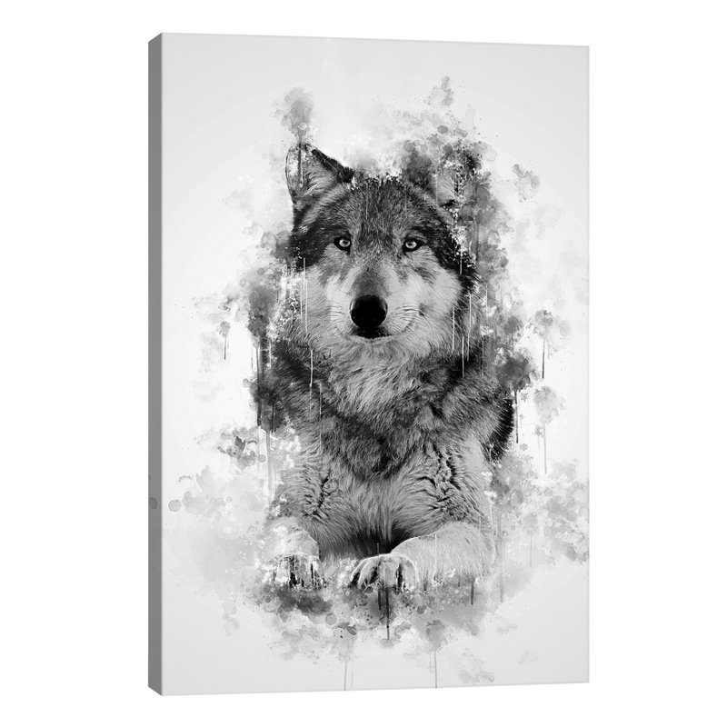 Wolf 1 Piece Wall Art on Canvas, 101.6 cm H x 66.04 cm W x 1.91 cm D, No Frame