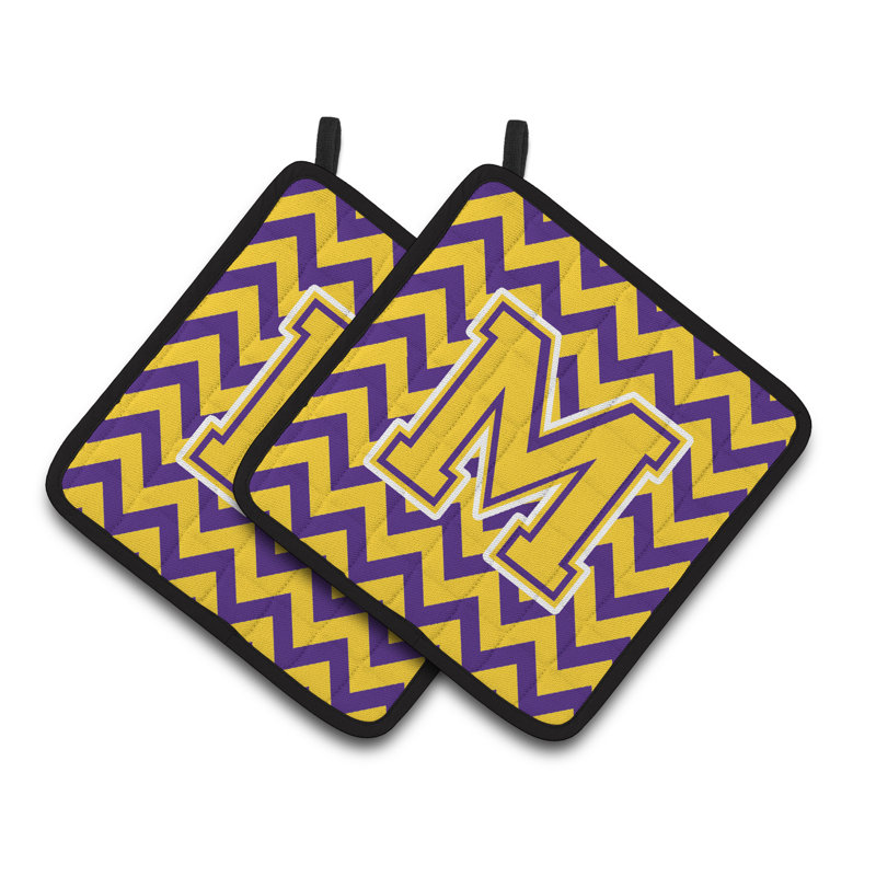 Poignée à chevrons, M, Mauve / doré