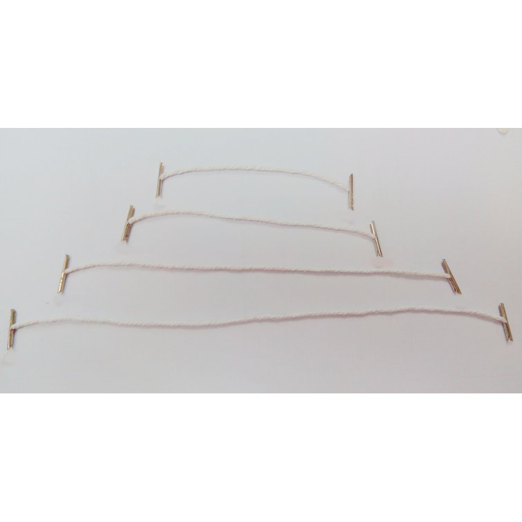 Fixturedisplays® 4" Dual-End Looped White Cotton Cord Barbed Cord Loop Band With Metal Barbs 100PK 101711