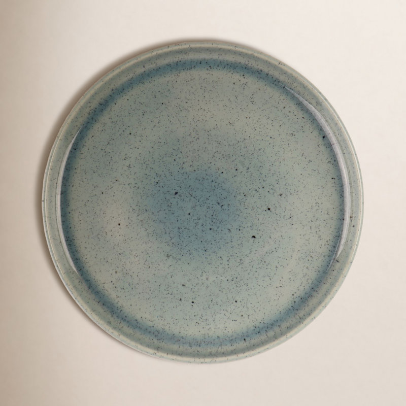 Assiette plate en grès 11 po Ariel Commercial, Bleu