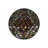 Green Brown Traditional Patterned Round Woven Base Vintage Decorative Carpet-523419615