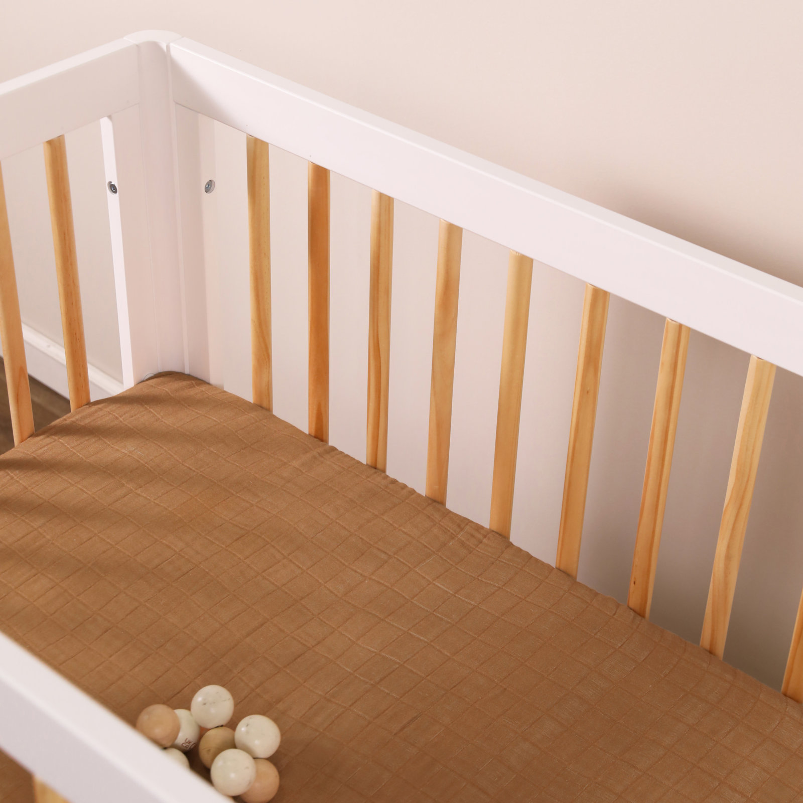 Burnt Sienna Muslin Mini Crib Sheet