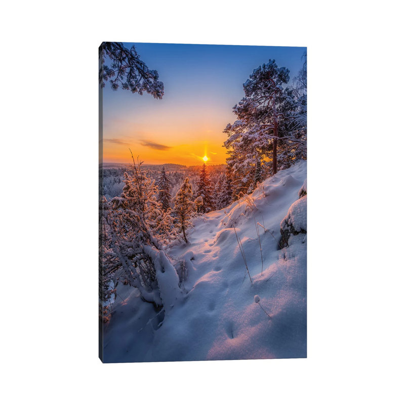 Tracks In The Snow I by Lauri Lohi - Wrapped Canvas Print, 20.32 cm H x 30.48 cm W