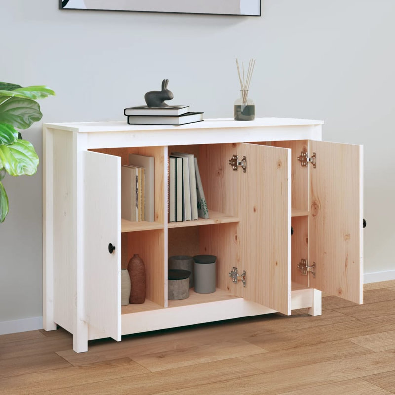 Portillo 100cm Solid Wood Sideboard, White