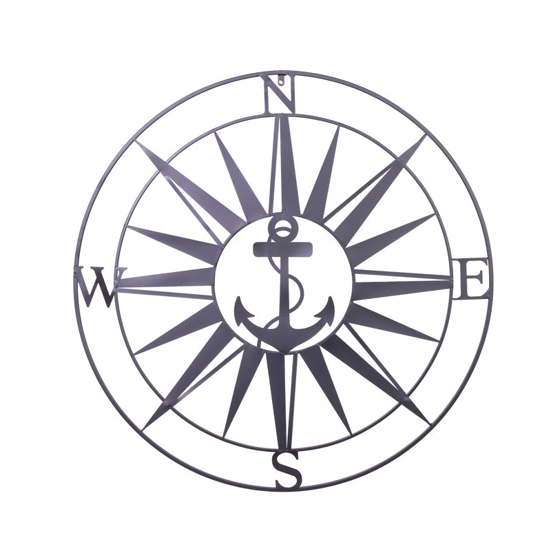 Coastal Navigator Compass Metal Wall Decor
