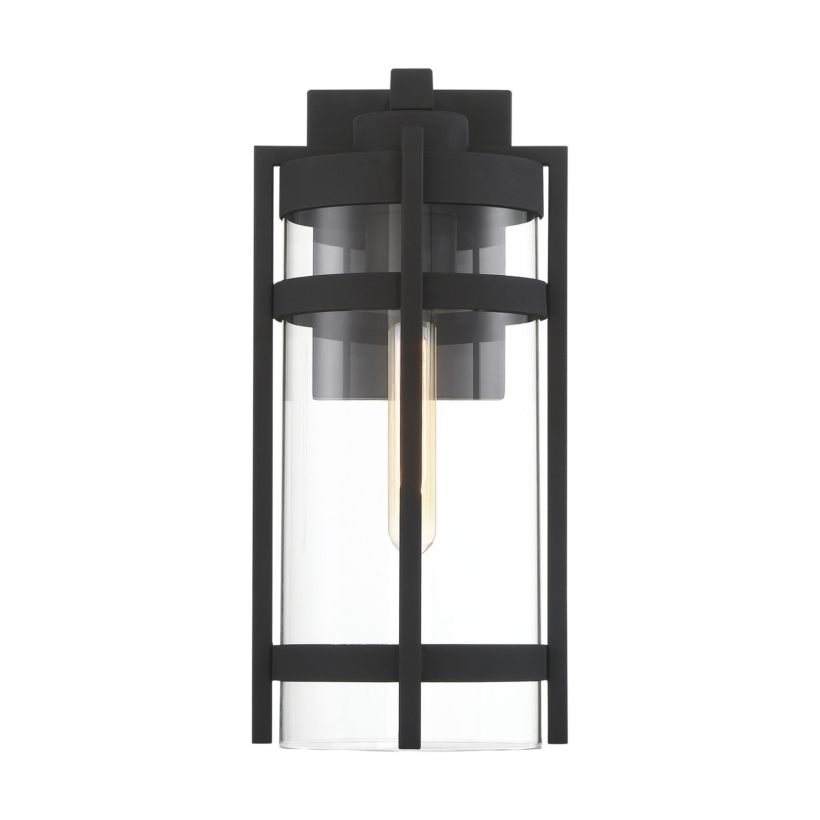 Briggs Seeded Glass Outdoor Wall Lantern, 15.8" H x 8.5" W x 8.5" D