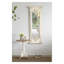 Table d'appoint ronde 22,5 po en blanc et brun, table d'appoint style campagne française avec finition en bois de sapin