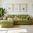 Sofa Couch And Chaise Lounge Set,Corduroy Boneless Floor Sofa Bed For Living Room-1483632181