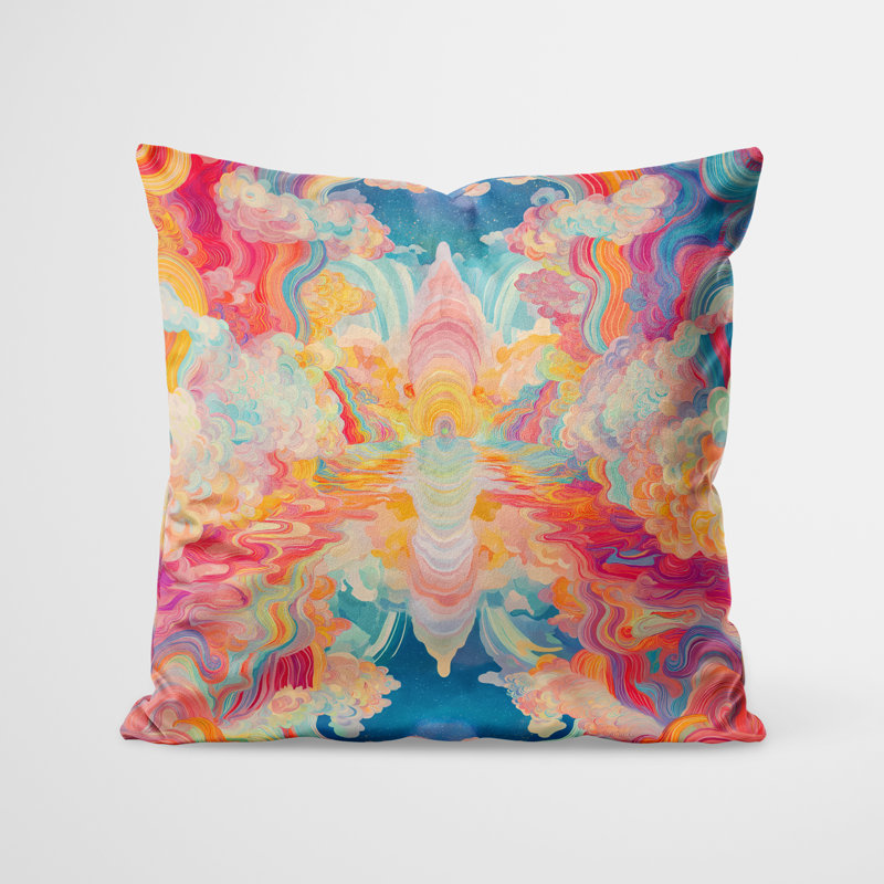 Nirvana, Jaune / rose / or / bleu sarcelle / orange abstrai