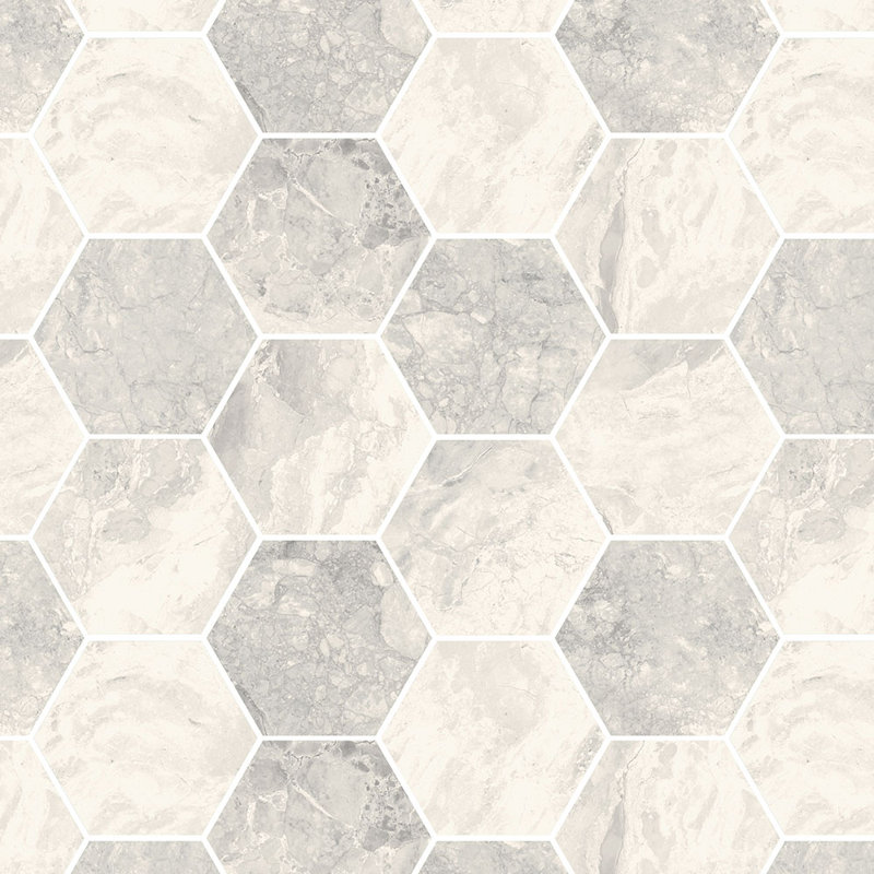 Carrelage mosaïque poli 4 pouces Crystara, Gris