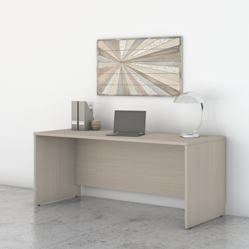 Studio C Computer Desk, Sand Oak, 29.84" H x 72" W x 23.34" D