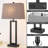 Jalob 28.5 in. Metal Table Lamp Set with USB,Type-C Ports and Built-in Outlet-2143420756