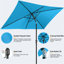 Parasol d'extérieur rectangulaire Glidewell-2005725164-1952207347