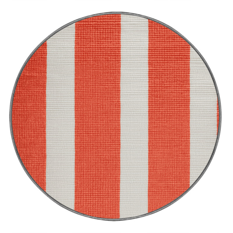 Tapis gris à carreaux lavable à la machine, Rond 5 pi