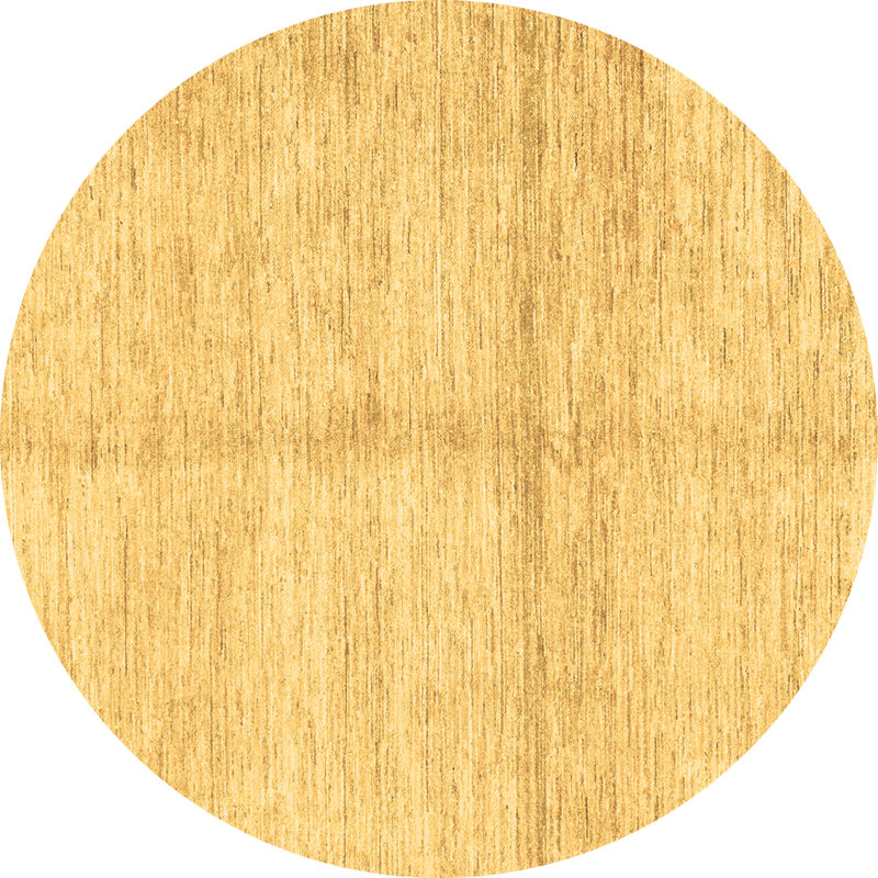Tapis rond en laine / polyester tissé à la machine de 3 pi en brun