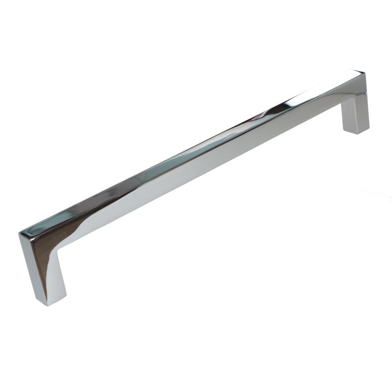 Kingston Collection Solid Square Bar Pull, Polished Chrome, 7 9/16"