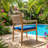 Christopher Knight Home 21.5" W x 23.25" D x 32.25" H Acacia Wood Braided Rope Outdoor Dining Chairs with Navy Cushions (Set of 4)