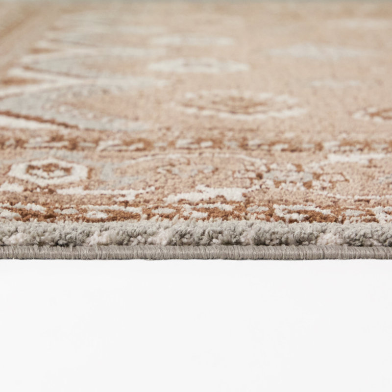 Tapis Jehotte Rust Boho Traditionnel, Rouille, 5 pi 3 po x 7 pi
