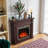 Electric Fireplace Mantel Heater With Realistic Stacked Stone Surround Timer And Remote Control-155457088
