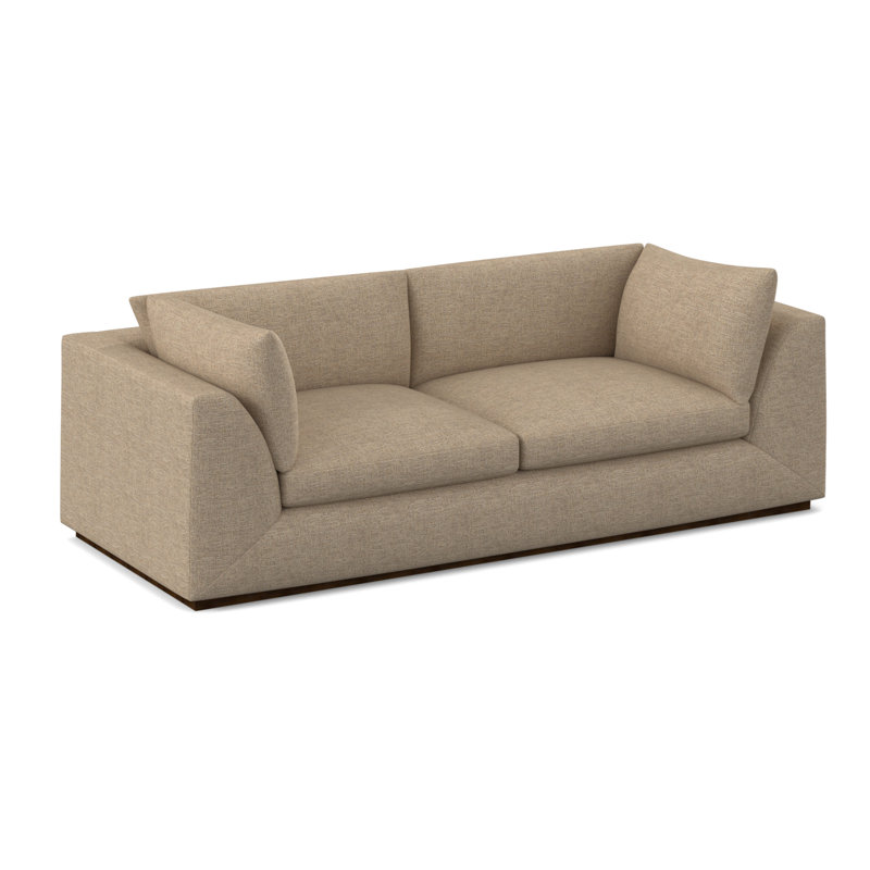 Big Sur Sofa, American Walnut, Elise Flax 100% Polyester