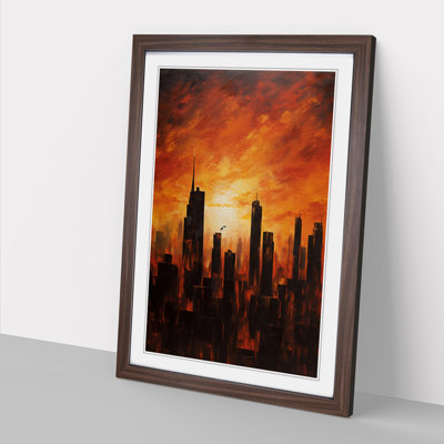 Skyline No.2 - Single Picture Frame Print on Wood
