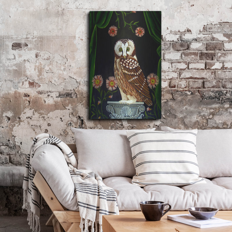 «Owl Guardian Print» par Catherine A Nolin, Millwood Pines, art mural en métal, 12 po x 16 po, H 36 po x l 24 po