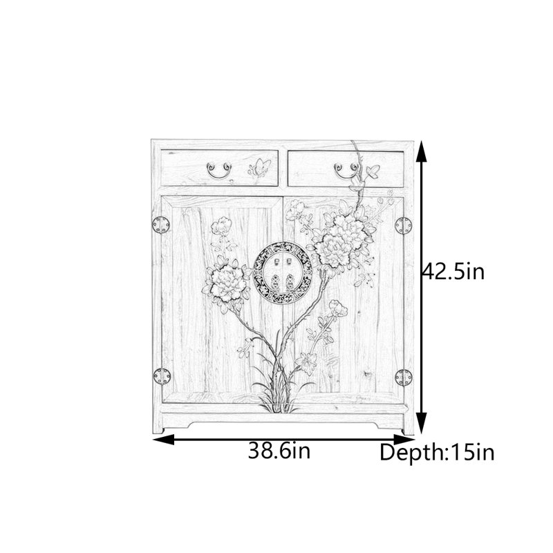 Solid Camphor  Wood Entryway Cabinet