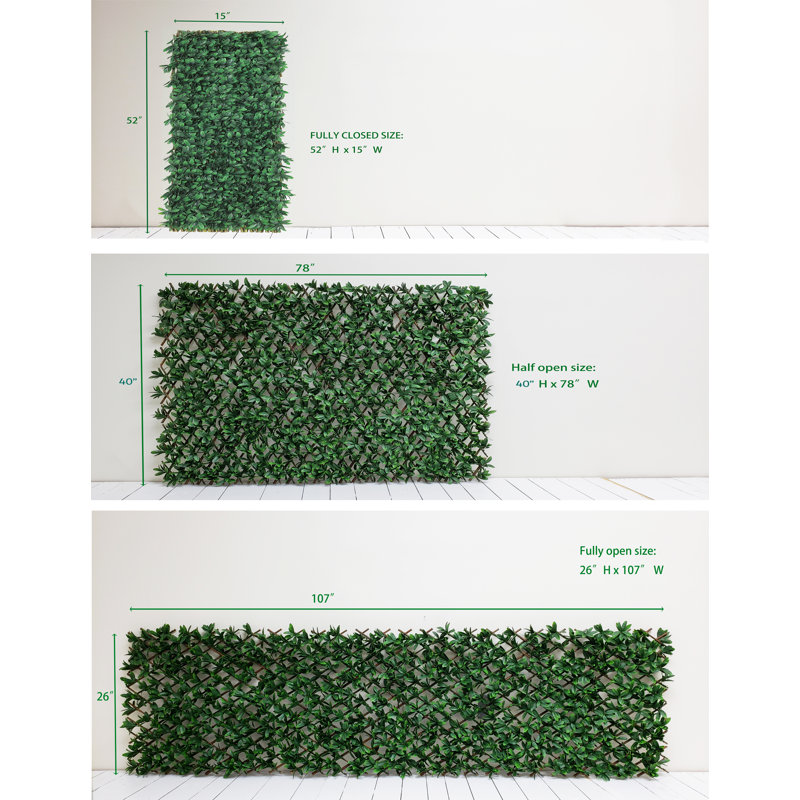Paravent d'intimité extensible en polyéthylène de 3,3 pi x l 6,5 pi