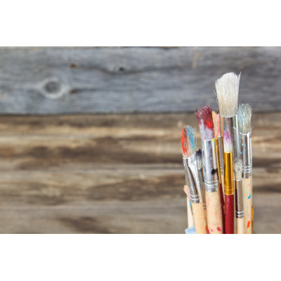 Paint Brushes by Libertygal - Wrapped Canvas Print