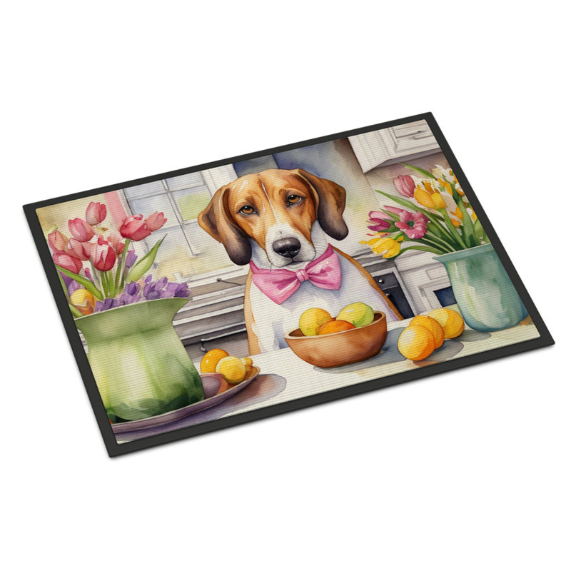 Décoration paillasson Pâques Foxhound, L 18 po x L 27 po