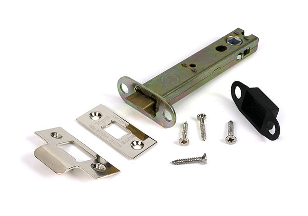 Aged Brass 5" Heavy Duty Latch, Polished Nickel