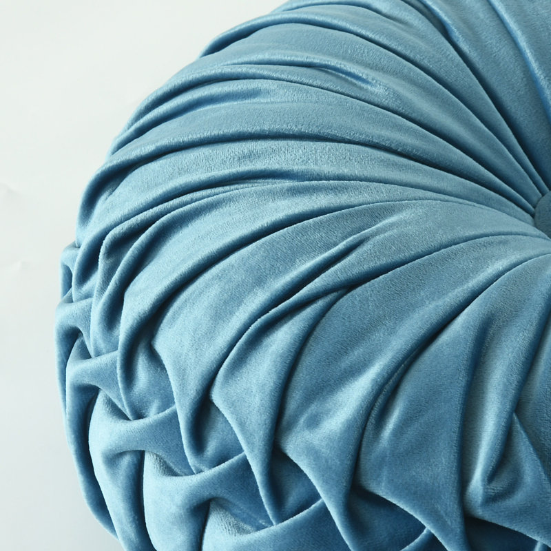  Coussin décoratif en velours, Bleu cendré