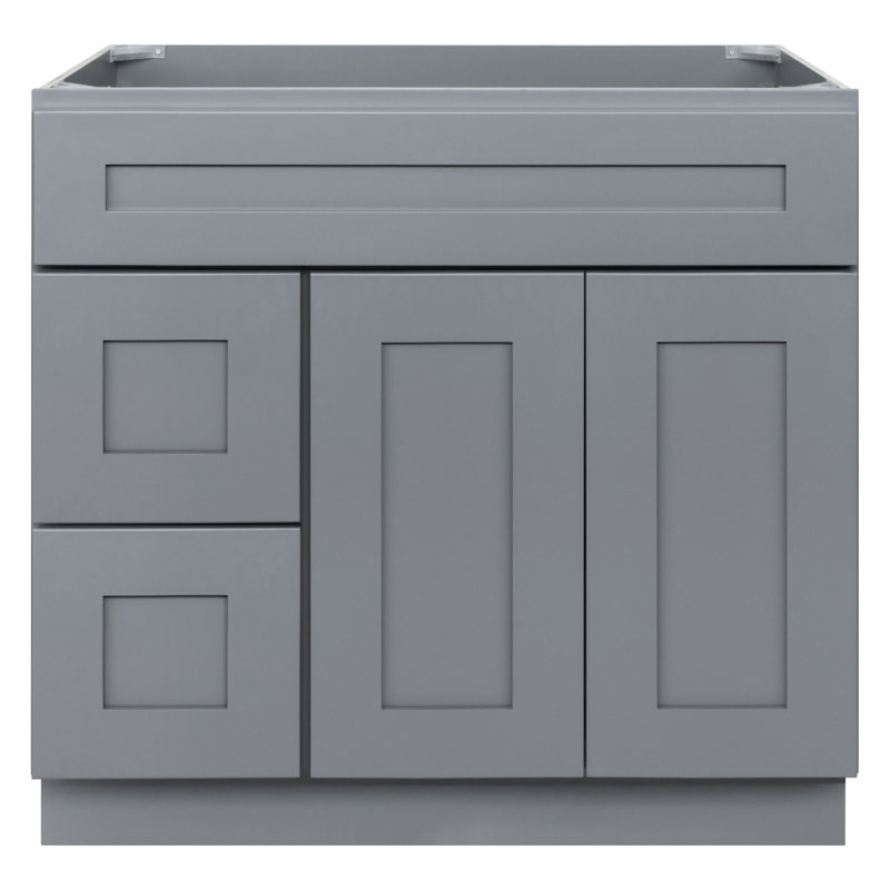 Base de meuble-lavabo simple 36 po seulement, Gris colonial