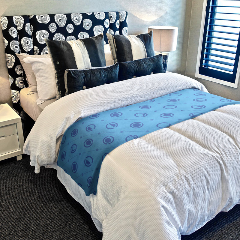 Couverture polaire moon phases, Sarcelle / bleu marine, l 50 po x L 60 po