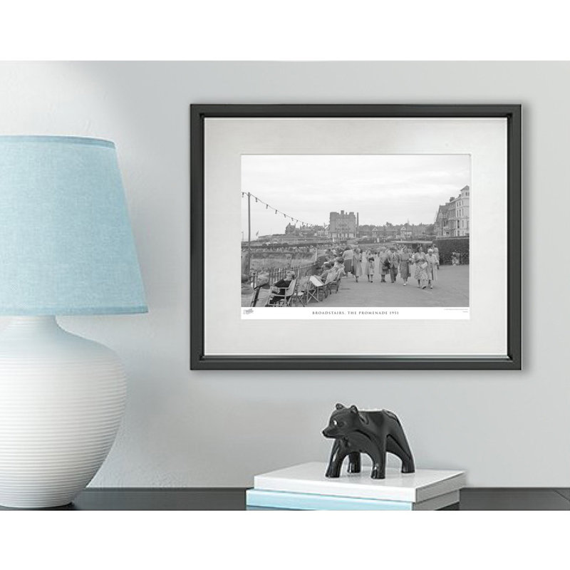 Broadstairs, The Promenade 1951 - Single Picture Frame Print, 45cm H x 60cm W x 2.3cm D