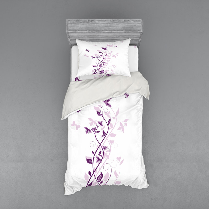 Ensemble de housse de couette blanc en microfibre Farmhouse, Housse de couette simple + 6 pièces supplémentai