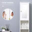 Armoire de rangement haute avec miroir