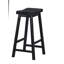 Ensemble de tabourets à hauteur de bar de 29 po à finition noire avec ensemble de 2 sièges de selle en bois massif-465918724
